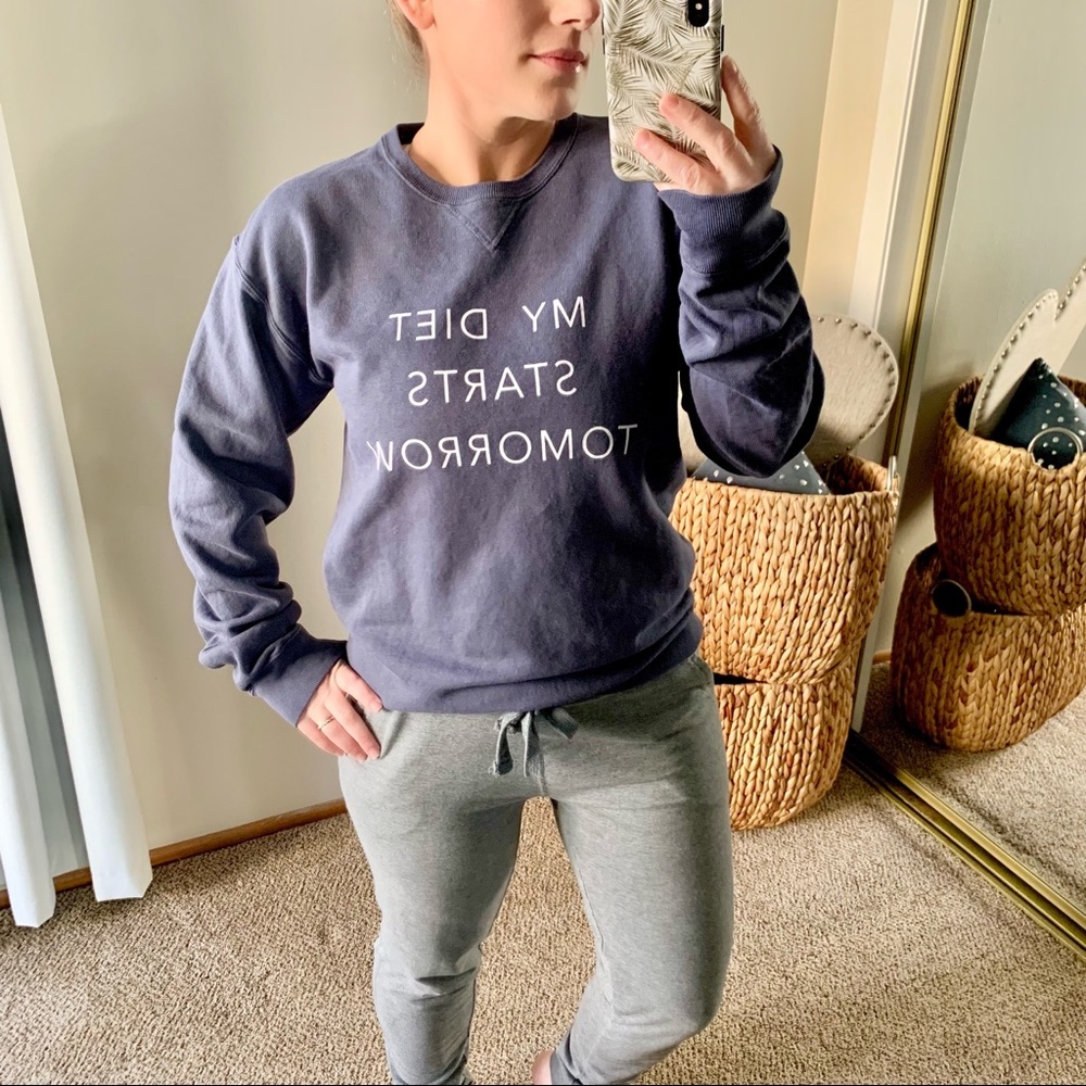 SOLD | vici • diet starts tomorrow graphic sweatshirt • small | - Picture 1 of 7